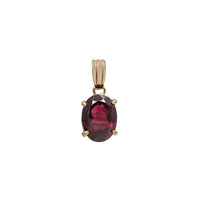 Oval Red Garnet Pendant (14K)