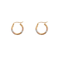 Tri-Tone Hoop Earring (10K)