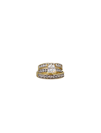 Cubic Zirconia Three-Set Engagement Ring (10K)