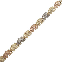 Tricolor Elephant Fancy Bracelet (14K)