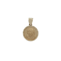Round Diamond-Cut Jesus Head Pendant (14K)