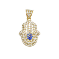 Hamsa Hand CZ Pendant (14K)