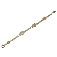 Evil Eye Heart Fancy Bracelet (14K)