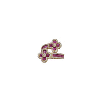 Baguette Flower Ring (14K)