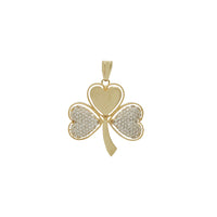 Zirconia Three Leaf Clover Pendant (14K)