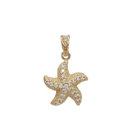Zirconia Starfish Pendant (14K)
