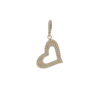 Zirconia Outlined Heart Pendant (14K)