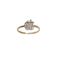 Zirconia Two-Tone Apple Ring (14K)