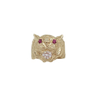 Zirconia Lion Head Ring (14K)