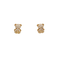 Teddy Bear Stud Earrings (14K)