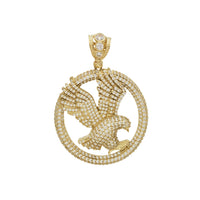 Zirconia Iced-Out Eagle Pendant (10K)