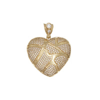 Heart Veins CZ Pendant (10K)