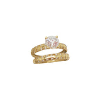 Zirconia Engagement Ring Set Ring (18K)