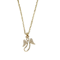 Zirconia Angel Necklace (14K)