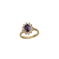 Zirconia Birthstones Flower Lady Ring (14K)