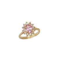 Zirconia Birthstones Flower Lady Ring (14K)