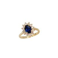 Zirconia Birthstones Flower Lady Ring (14K)