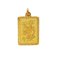 Dragon Square Pendant (24K)