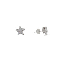 Zirconia Star Stud Earrings (14K)