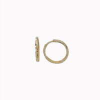 Diamond-Cut Huggie Earrings (14K)