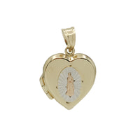 Virgin Mary Locket Heart Pendant (14K)
