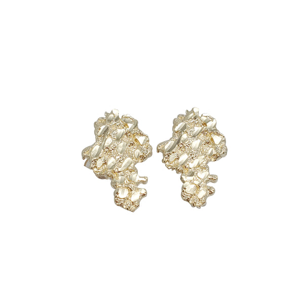 Diamond- Cut Nugget Stud Earrings (10K)
