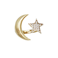 Moon & Star Ring (14K)
