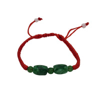 Jade Pi Disc With Red String Bracelet