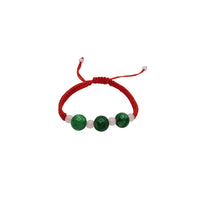 Beaded Jade With Red String Bracelet