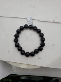 Black Jade Beaded Bracelet