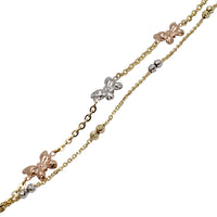Tricolor Butterfly Bracelet (14K)