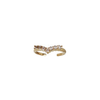 CZ Gold Toe Ring(14k)