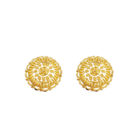 Flower Wedding Stud Earrings (22K)