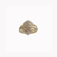 Diamond Sunburst Cocktail Ring (14K)