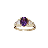 Diamond Baguette With Amethyst Ring (14K)