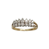 Zirconia Double Layer Flower Ring (14K)
