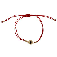 Evil Eye With String Bracelet (14K).