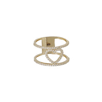 Zirconia Open Heart Lady's Ring (14K)
