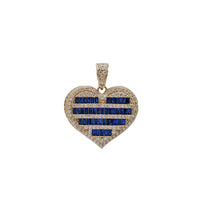 Zirconia Blue Heart Pendant (14K)