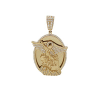 Zirconia Saint Michael Pendant (14K)