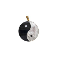 Onyx & Mother of Pearl Yin Yang Pendant (14K)