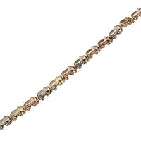 Tricolor Elephant Fancy Bracelet (14K)