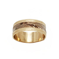 Two-Tone Diamond Cut Ring (14K)