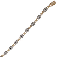 Diamond Evil Eye Cuban Link Bracelet (14K).