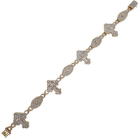 Diamond Evil Eye With Cross Bracelet (14K).