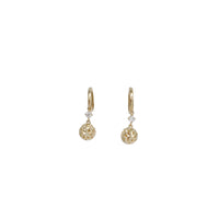 Disco Flower Ball Hanging Earrings (14K)