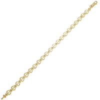 Diamond-Cut Heart Fancy Bracelet (14K).