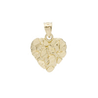 Diamond-Cut Nugget Heart Pendant (14K)