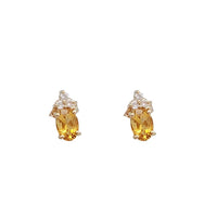 Yellow Topaz Stud Earrings (14K)