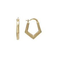 Plain Polygon Hoop Earrings (14K)